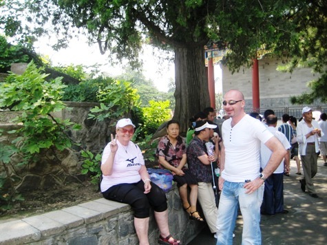 Kurze Pause auf der Mauer