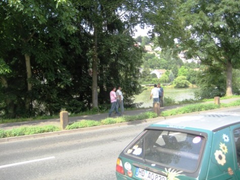 Auf der Neckartalstrasse bei Heidelberg