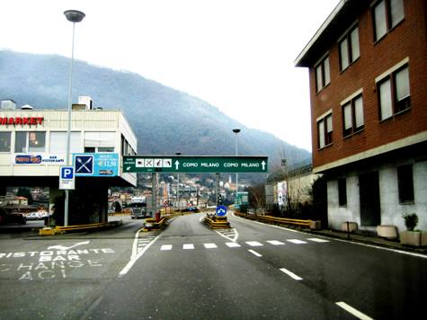 Grenzbergan nach Italien
